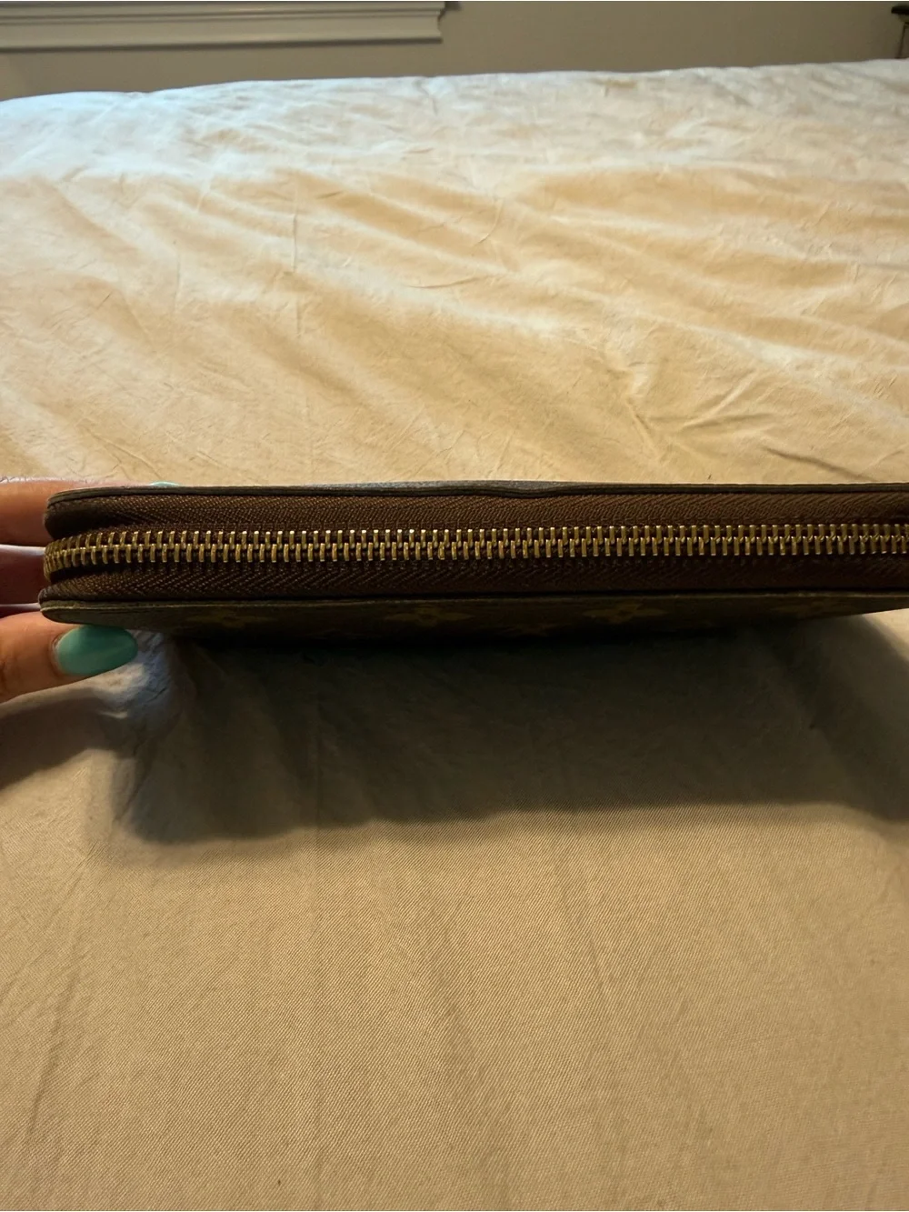 Louis Vuitton Monogram Canvas Zip Wallet in Brown